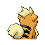 Growlithe back-facing sprite from Pokémon Sapphire