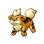 Growlithe front-facing sprite from Pokémon Sapphire