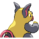 Grumpig shiny back-facing sprite from Pokémon Pearl