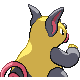 Grumpig shiny back-facing sprite from Pokémon HeartGold