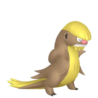 Gumshoos front-facing sprite from Pokémon Sun