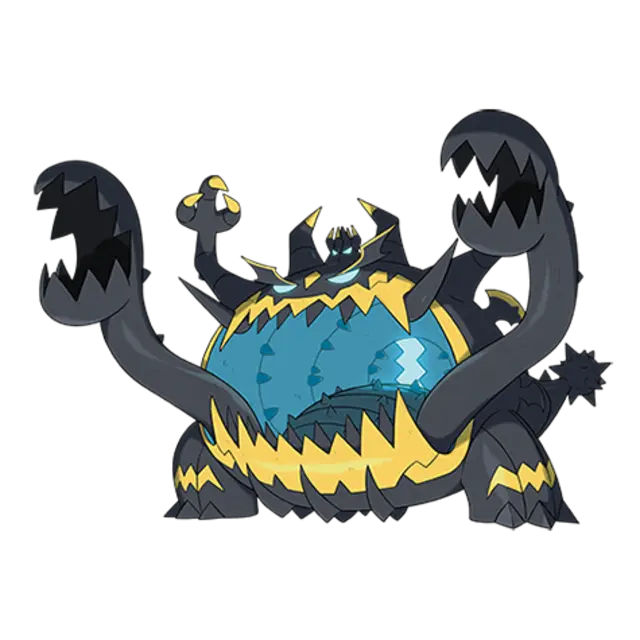 Guzzlord, the Junkivore Pokémon — Dark/Dragon-type Pokémon official artwork