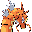 Gyarados shiny back-facing sprite from Pokémon FireRed