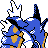 Gyarados back-facing sprite from Pokémon Silver