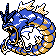 Gyarados front-facing sprite from Pokémon Silver