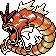 Gyarados shiny front-facing sprite from Pokémon Silver