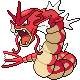 Gyarados shiny front-facing sprite from Pokémon SoulSilver