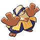 Hariyama front-facing sprite from Pokémon Diamond