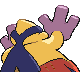 Hariyama shiny back-facing sprite from Pokémon HeartGold
