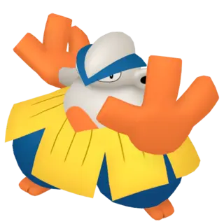Hariyama front-facing sprite from Pokémon Scarlet