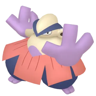 Hariyama shiny front-facing sprite from Pokémon Scarlet