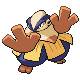 Hariyama front-facing sprite from Pokémon Platinum