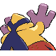 Hariyama shiny back-facing sprite from Pokémon Platinum
