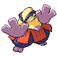 Hariyama shiny front-facing sprite from Pokémon Platinum