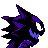 Haunter shiny back-facing sprite from Pokémon Crystal