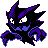 Haunter shiny front-facing sprite from Pokémon Crystal