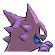 Haunter shiny back-facing sprite from Pokémon Pearl