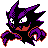 Haunter front-facing sprite from Pokémon Gold