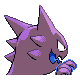 Haunter shiny back-facing sprite from Pokémon SoulSilver