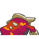 Heatran shiny back-facing sprite from Pokémon Pearl
