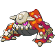 Heatran shiny front-facing sprite from Pokémon Pearl