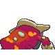 Heatran shiny back-facing sprite from Pokémon HeartGold