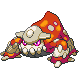 Heatran shiny front-facing sprite from Pokémon HeartGold