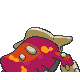 Heatran shiny back-facing sprite from Pokémon Platinum