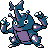 Heracross front-facing sprite from Pokémon Silver