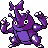 Heracross shiny front-facing sprite from Pokémon Silver