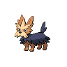 Herdier front-facing sprite from Pokémon Black 2