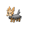Herdier shiny front-facing sprite from Pokémon Black 2