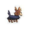 Herdier back-facing sprite from Pokémon Black
