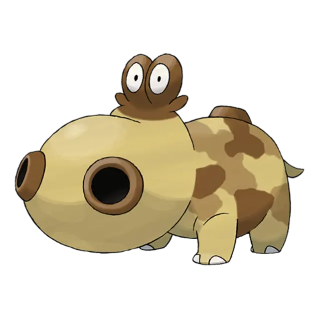 Hippopotas, the Hippo Pokémon — Ground-type Pokémon official artwork