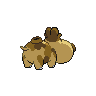 Hippopotas back-facing sprite from Pokémon White 2