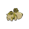Hippopotas shiny back-facing sprite from Pokémon Black
