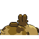 Hippopotas back-facing sprite from Pokémon Diamond
