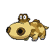 Hippopotas front-facing sprite from Pokémon Diamond