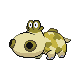 Hippopotas shiny front-facing sprite from Pokémon Diamond