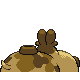 Hippopotas back-facing sprite from Pokémon SoulSilver