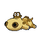 Hippopotas front-facing sprite from Pokémon SoulSilver