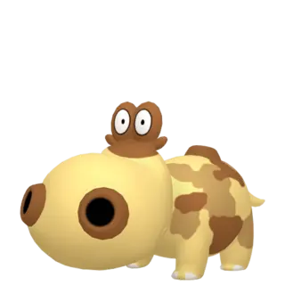 Hippopotas front-facing sprite from Pokémon Scarlet