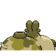 Hippopotas shiny back-facing sprite from Pokémon Platinum