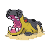 Hippowdon front-facing sprite from Pokémon Black