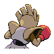 Hitmonchan back-facing sprite from Pokémon Diamond