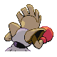 Hitmonchan back-facing sprite from Pokémon SoulSilver