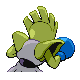 Hitmonchan shiny back-facing sprite from Pokémon SoulSilver