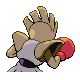 Hitmonchan back-facing sprite from Pokémon Platinum