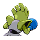Hitmonchan shiny back-facing sprite from Pokémon Platinum