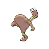 Hitmonlee back-facing sprite from Pokémon Black